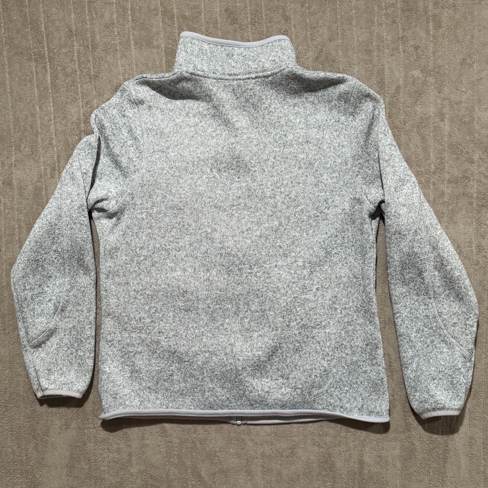 Swiss Tech Women’s Gray Zip-Up Jacket Ivory Fleece Lined Sweater Large (12-14) - Picture 2 of 8
